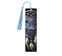 White Fantasy Dream Catcher Wood Bookmark for Book Lovers Birthday Teachers Gift, Handmade Craft Book Marks Ornaments with Tassel Exquisite Reading Page Markers for Men Women