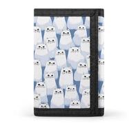 White Fat Cats Funny Men's Wallet Lightweight Trifold