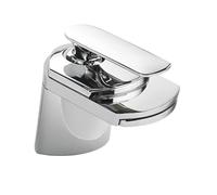 White Faucet Bathoom Waterfall Sink Taps, Single Holder Single Hole Wash Basin Mixer Faucet, Hot and Cold Water(SLT203-S)