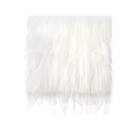 White Faux Fur Fabric, 25 x 25cm Squares, Fluffy Pre-Cut DIY Clothing Rugs Patches Craft Fur for Christmas Gnomes Beard Santa Claus Hair Dwarf Costume DIY Craft Decorations
