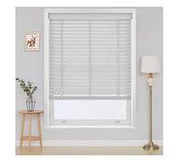 White Faux wood Tape Design window Venetian Blinds, Child Safe - 50MM Slats, 180cm Width / 213cm Drop (FW005)