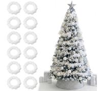 White Feather Garland Christmas Decoration - Pack of 12-6ft/180cm 65g Fluffy Festive Feather Tinsel Boa - Perfect for Xmas Tree and Household Christmas Decorations