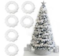 White Feather Garland Christmas Decoration - Pack of 6-6ft/180cm 65g Fluffy Festive Feather Tinsel Boa - Perfect for Xmas Tree and Household Christmas Decorations