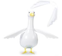 White Felt Goose Wings 14in Wire Core Adjustable