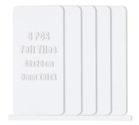 White Felt Pin Board Cork Board Large Bulletin Boards Tiles, Self-Adhesive Felt Tiles Notice Boards for Walls, Vision Board for Bedrooms, Office, School, Photos, Notes, 43x20 cm, 6Pcs, UK