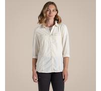 White female 12 Craghoppers Women's NosiLife Adventure Long Sleeved Shirt III White, Size: 12