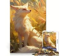White Fennec Fox in Forest 1000 Piece Jigsaw Puzzles Clear Thinking Soft Distraction Precise Edges Meaningful Gift (38x26cm)
