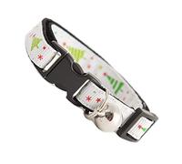White Festive Kitten Collar | Christmas Tree | White Breakaway | Safety Cat Collar | Removable Bell