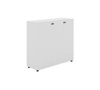 White Filing Cabinet with 3 Doors Lockable Office Sto nizer for Conference Rooms Home Office and Pantry - Modern Design Space-Saving Solut