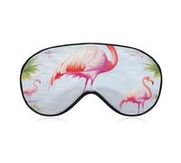 White Flamingo Eye Mask, Side Sleeping Mask Light Blindfold Sleeping Mask Nose Pad and Elastic Band for Children Women and Men