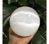 White Flash Gypsum Selenite Sphere Ball Crystal Stone Gemstone Ornaments (Size : 1.7-2kg)