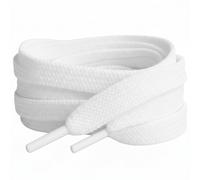 White Flat Shoelaces 120cm - Wide Replacement Shoe Laces for Trainers & Boots - Available in Brilliant White, Beige White, Cream White & Off-White (Off White)