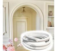 White Flexible Arch Trim Molding, Bendable Wall & Doorway Frame Trim for Curved Openings, DIY Decorative Moulding for Interior Arches & Walls(W 1.5 cm (0.6 in),L 2 m (6.6 ft))