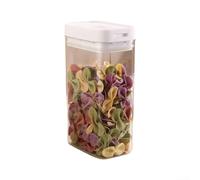 White Flip Tite Storage Container with Lid, Airtight PP+PET Food Jar for Grains Spices Tea, Stackable Pantry Organizer, 11.6x7.6cm(3)