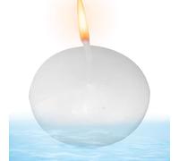 White Floating Candles - Small Round Floating Water Candles | Long Burning Time | Table Decorations Tiny Burning Candles | Floating Unscented Candles for Parties