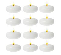White Floating Candles - Wedding Floating Candles | Small Round Floating Candles | Centerpiece For Candlelight Interior For Valentine's Day, Christmas Parties, Weddings, Dinners