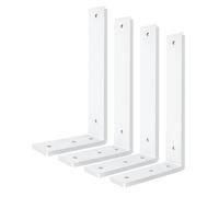 White Floating Shelf Bracket 12 Inch, 4 Pack Heavy Duty Shelf Brackets, Wall Shelf Bracket for DIY Decorative with Mounting Hardware