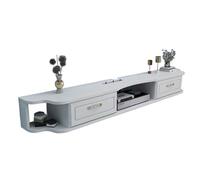 White Floating TV Stand for Living Room - Solid Wood Entertainment Center with Large Storage Drawers & Router Antenna Hole - Modern Wall-Mounted TV Cabinet for Bedroom & Living Room.