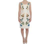 White Floral Brocade Sicily Dress - female - Dolce & Gabbana - Short Dresses - White - S - Dresses S