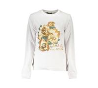 White Floral Print Sweatshirt - female - Cavalli Class - Sweatshirts - White - XS - Sweatshirts & Hoodies XS