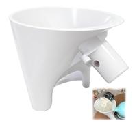 White Flour Funnel for Kitchen Aid Mixer, Premium Kitchen Aid Flour Funnel Attachment Fits Artisan KSM150 5-Quart Tilt-Head Stand Mixers, Easy Pour No-Mess Attachment Easy-Clean Baking Accessory