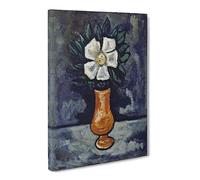 White Flower By Marsden Hartley Canvas Print | Gallery Wrapped 30mm Frame Wall Art | 20x14 inches | Ready to Hang | Classic Floral Picture | Living Room Bedroom Lounge Office