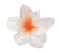 White Flower Hair Claw Clips, Hawaiian for Women, Plumeria for Thin, Strong Hold Jaw Clip, Claw Clips for Girls, Preppy Flower Hair Clip, Decorations