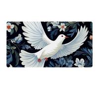 White Flower Leaf Pigeon-1994 Kitchen Mat,Cushioned Waterproof Kitchen Rug, Non Slip Comfort Kitchen Rug for Kitchen Decor Sink Office,15.7"x29.5"in