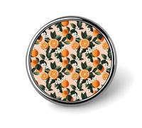 White Flower Orange A Print Enamel Pins for Backpack - Cute Jacket Coat Hat Bags Badge Pins, Funny Unique Novelty Button Pin Women Men Fashion Jewelry Accessories