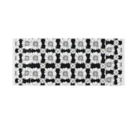 White Flowers Black Diamonds lace edge Washer and Dryer Covers with side bag Dust Proof Washer and Dryer Covers for the Top for Washer Microwave Refrigerator Fall Decor Halloween Decor