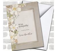White Flowers with Sympathy On Loss of Grandmother Personalised Card | Sympathy Card | Condolences Sorry for Your Loss Card