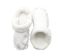 White Fluffy Crocs Liners - Washable Winter Clogs Replacement Liner Insoles for Crocs, Plush Fur Clog Shoes Lining, Warm Fleece House Slippers Inserts, Slip-on Cosy Furry Clog Accessories, 36-37