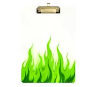 White Fluorescent Green Cool Flame Invoice clipboard Holder Standard Hole for 5th Grade Classroom Essentials for Teachers Tablas para escribir Size 9 x 12