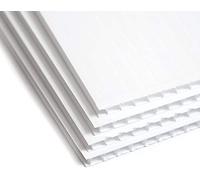 White Fluted Outdoor Plastic Display Board. 3 Sheets Sized to A1 (841x594mm)