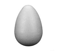 White foam eggs suitable for themed party decor handmade s and educational art lessons without inclusion of dyes or added scents (14cm)
