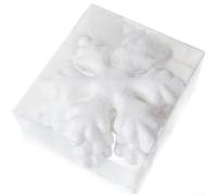 White Foam Snowflake Hanging Ornament for polar Bear Christmas Decor(B)
