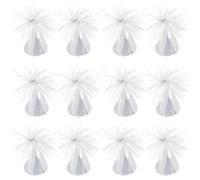 White Foil Helium Balloon Weights 175gr - Pack of 12 - Durable & Colourful Weights for Birthdays Parties, Events & Celebrations - Perfect Balloon Weight Holders