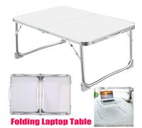 (White) Folding Camping Table, Aluminium Foldable Portable Picnic Table for Outdoor Indoor Kitchen Garden Party Compact Small BBQ Picnic Table