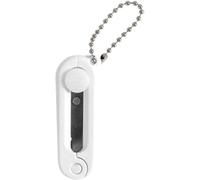White Folding Safe Portable Travel Scissors Foldable Telescopic Cutter Pocket Mini with Keychain Craft for Cutting, Scrapbooking, Crafting, Sewing Accessories