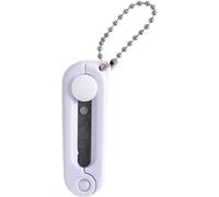White Folding Scissors Safe Portable Travel Scissors Mini Scissor Foldable Telescopic Cutter Pocket with Keychain for Cutting, Scrapbooking, Crafting, Sewing,Cutting Tools