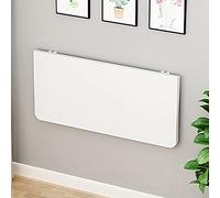 White Folding Wall-Mounted Drop-Leaf Table/Wall Mounted Table/Wall-Mounted Bar Tables/Fold-Down Work Table/Computer Table/Dining Table/with Brackets,50x40cm/20x15.7in To pursue happiness
