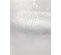 White Fontenay Damask with Cross Stitch Medallions by Zweigart 50 x 70cm