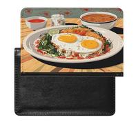 White Food Passport Holders PU Leather Passport Cover With Card Slots Waterproof Travel Wallet & Gifts