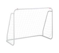 White Football Goal Steel Frame Soccer Gate 96x124x61cm White Training Practice