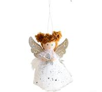 White for Pink Angel Girl Ornament Fabric Christmas Tree Decor