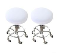 White for Stretch Spandex Bar Stool Cover 30-40cm Snug Fit White(2)