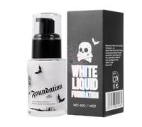 White Foundation Goth | 40ml Full Coverage Paint Concealer Cosmetics | Face Makeup Foundation | For Halloween Cosplay Stage Haunted House Carnival Festival Party Masquerade