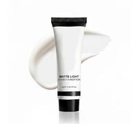 White Foundation Makeup, Full Coverage Matte Light Liquid Foundation for Halloween Goth Cosplay, Waterproof & Long-Lasting White Face Paint for SFX Skeleton Zombie Clown Makeup, Colour Mixing