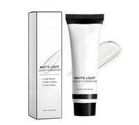 White Foundation Makeup, Full Coverage White Foundation, Whi/te Face Paint, Colour Changing and Moisturizing Foundation, Waterproof Liquid Foundation, Whi/te Face Foundation for Halloween and Cosplay