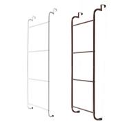 (White) Four Layers of Hooks Behind The Door Towel Bar Towel Rack No Perforation No Trace Bathroom Shelf Hanger Rack Storage
